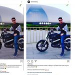 mejeng di atas motor
