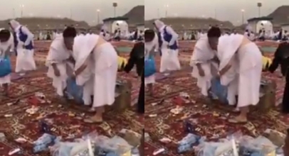 VIRAL! Jamaah Haji Asal Jepang Punguti Sampah di Arab Saudi