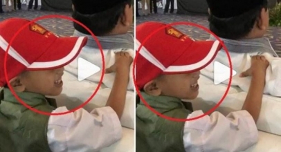 Video Viral: Ketika Prabowo Subianto Dipijat Bocah Bertopi Merah