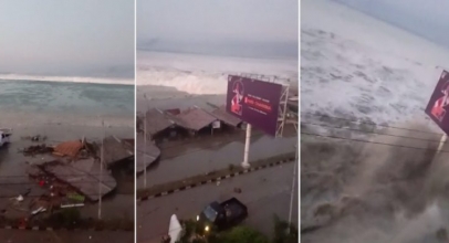 Video Viral! Detik-Detik Tsunami Menerjang Kota Palu
