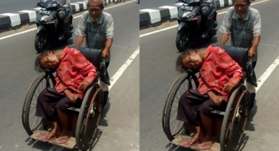 VIRAL! Kisah “Setia Tak Berbatas Waktu” Seorang Kakek Kepada Istrinya