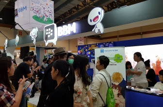 Booth BBM Kasih Gimmick di Acara Popcon Asia 2017