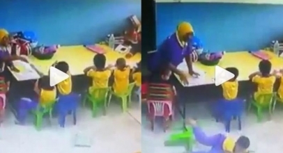 VIRAL! Sebuah Video Perlihatkan Guru TK Pukul Murid Hingga Jatuh
