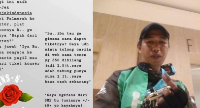 VIRAL! Pengojek Online Dapat Tiket Konser Guns N’ Roses Gratis