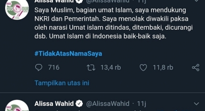 Tagar #TidakAtasNamaSaya Viral di Twitter dan Instagram, Apa Artinya?