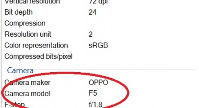 Geger!!! Inilah Hasil Exif Foto Kamera Primer OPPO F5
