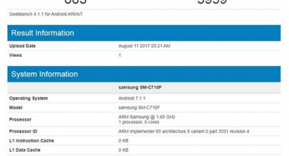 Galaxy C7 Terpergok di Geekbench dengan Chipset Helio P20