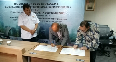 Penandatanganan Nota Kesepahaman KADIN Indonesia dengan PT Global Solusi Komunika