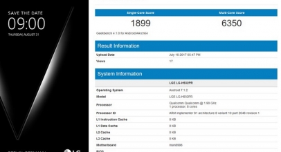 Yuk Intip Hasil Uji Benchmarking LG V30 di Geekbench