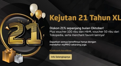 XL Prioritas Beri Diskon 21{6d4da31955223774f92dce3d293cb7e669764550633ee25cdb7e9d5f0678e9b3} di Ulang Tahun ke-21 XL Axiata