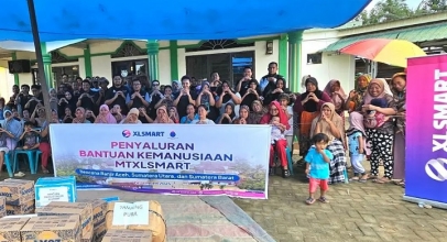 Karyawan XLSMART Salurkan Donasi ke Sumut, Sumbar hingga Pelosok Aceh