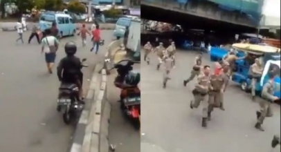 VIDEO: Detik-Detik Bentrokan Antara Satpol PP dan PKL Tanah Abang