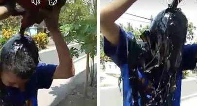 Videonya Sempat Viral, Begini Fakta Dibalik Insiden Bocah Yang Mengguyur Oli Bekas ke Tubuhnya