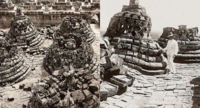 Viral di Facebook, Beredar Foto-Foto Candi Borobudur Saat Pertama Kali Ditemukan