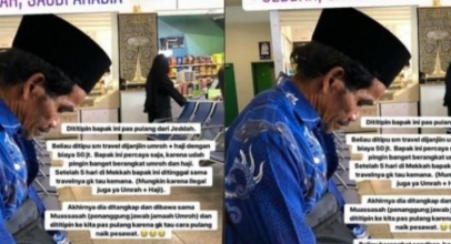 VIRAL! Beredar Foto Jamaah Umroh Ditinggal Agen Travel di Jeddah
