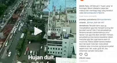 VIRAL! Hujan Duit di Kuningan Jakarta Bikin Heboh