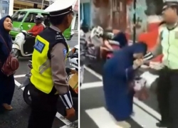 Sempat Viral, Inilah Identitas Emak-Emak Yang Gigit Tangan Polisi