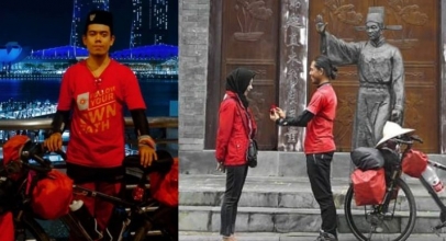 Bikin Baper, Pemuda Ini Bersepeda Hingga ke Tiongkok Demi Melamar Kekasihnya