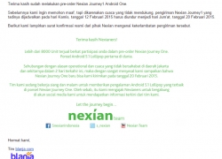 Pengiriman Nexian Journey One Tertunda