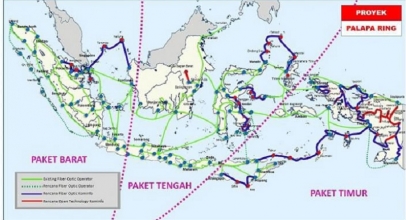 Menkominfo Uji Coba Jaringan Palapa Ring Tengah