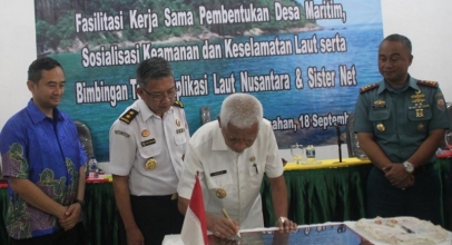 XL Axiata dan Bakamla Bangun Desa Maritim di Asahan