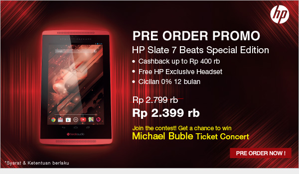 Buruan, Pre-order HP Slate 7 Beats Special Edition Segera Ditutup