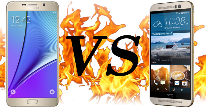 Samsung Galaxy Note 5 VS HTC One M9+