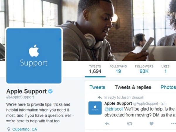 @AppleSupport, Akun Resmi Pengaduan Apple