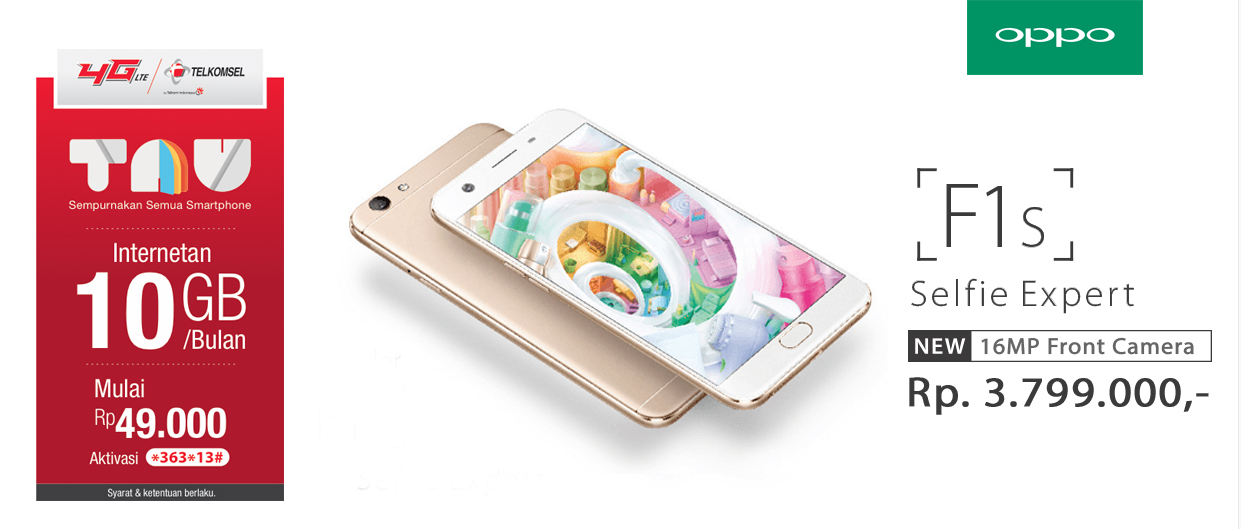 Sinergi Oppo dan Telkomsel untuk F1s