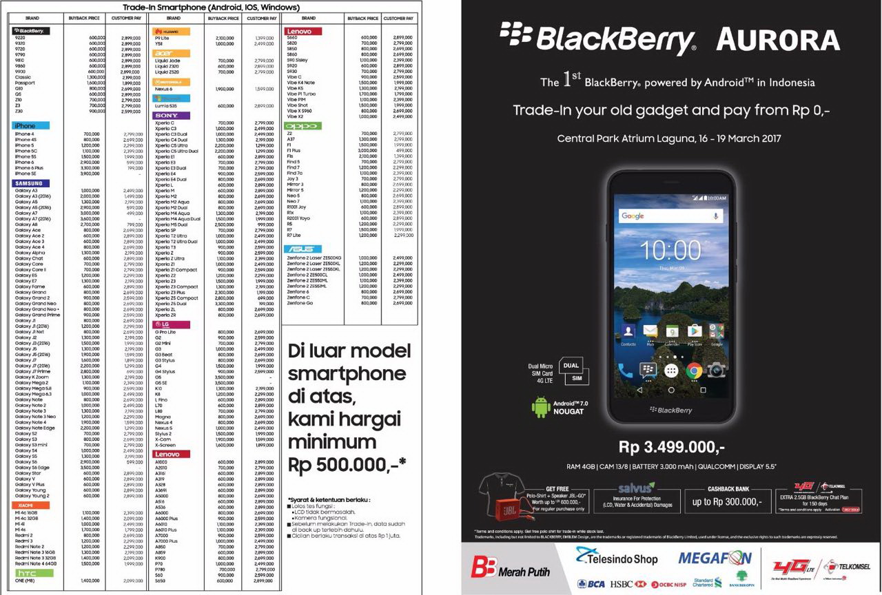 Buruan, Tukar Hape Lama dengan BlackBerry Aurora