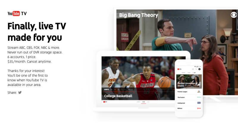 Telah Hadir Youtube TV, Layanan Tanpa Kabel