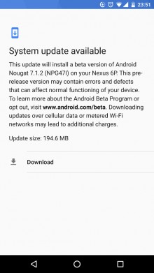 Nougat Beta 7.1.2 Versi 2 Sudah Hadir