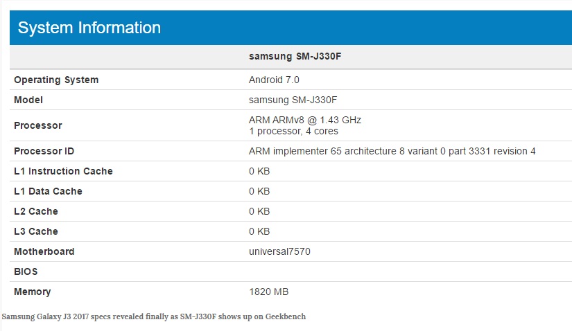 Mantap! Samsung Galaxy J3 2017, RAM 2 GB dan Pakai Chipset Exynos 7570