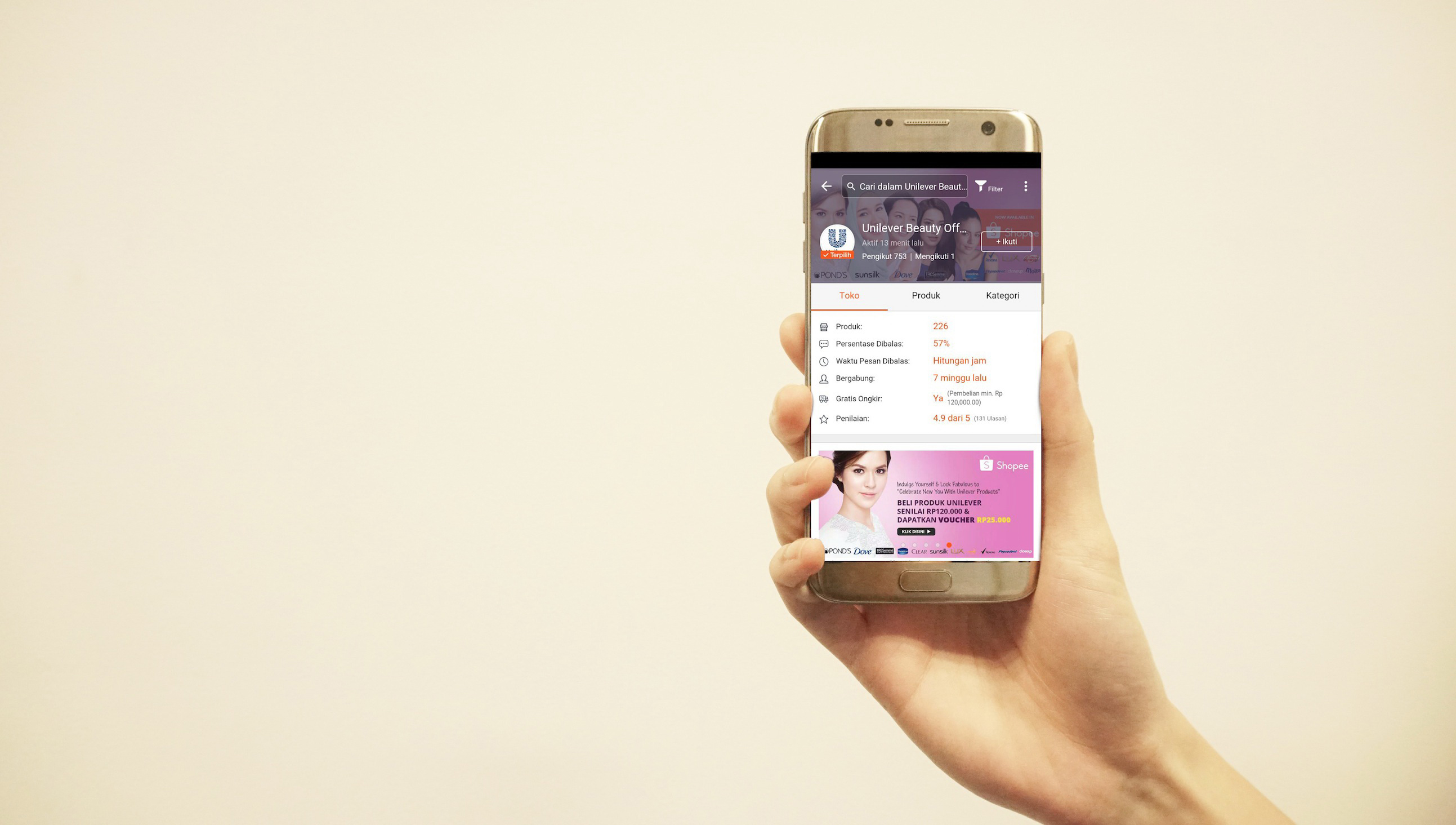 Shopee Perkenalkan Official Shop Unilever Indonesia