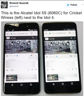 Muncul Bocoran Alcatel Idol 5S Yang Bersanding dengan Pendahulunya