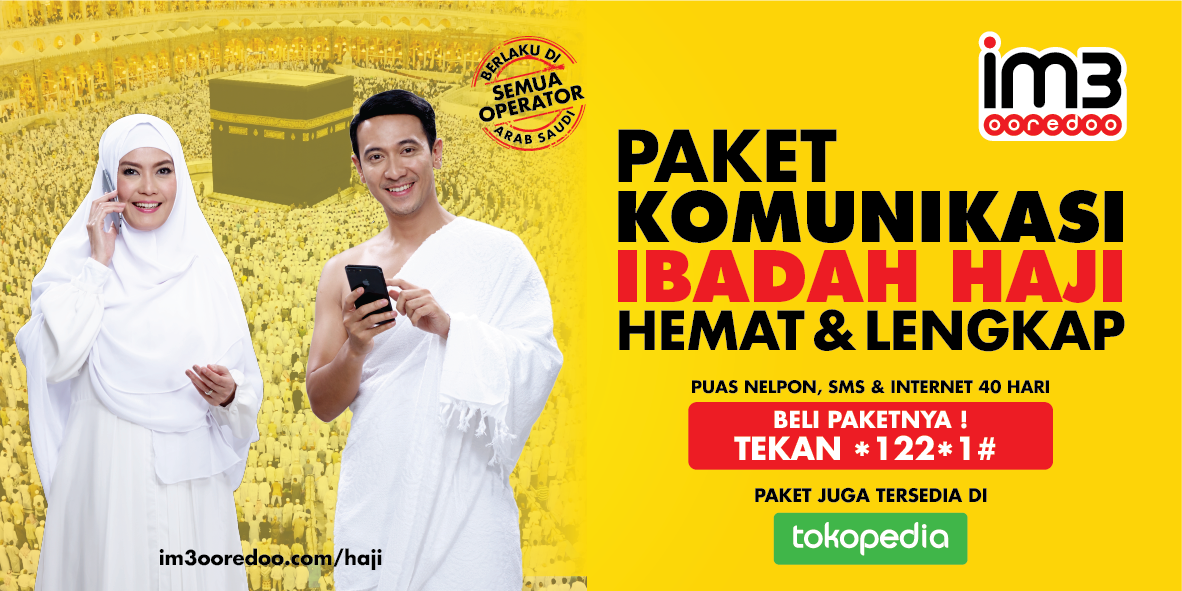 IM3 Ooredoo Gandeng Tokopedia Hadirkan Paket Komunikasi Ibadah Haji