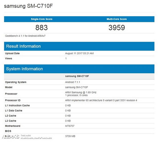 Galaxy C7 Terpergok di Geekbench dengan Chipset Helio P20