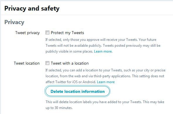 Tips Menghapus Seluruh Informasi Lokasi di Cuitan Twitter