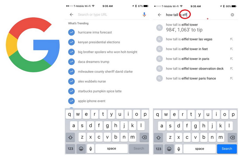 Google Search versi iOS Hadirkan Fitur Trending Searches