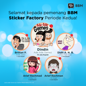 BBM Sticker Contest Periode Kedua Raih 8000 Stiker - Sinyal Magazine