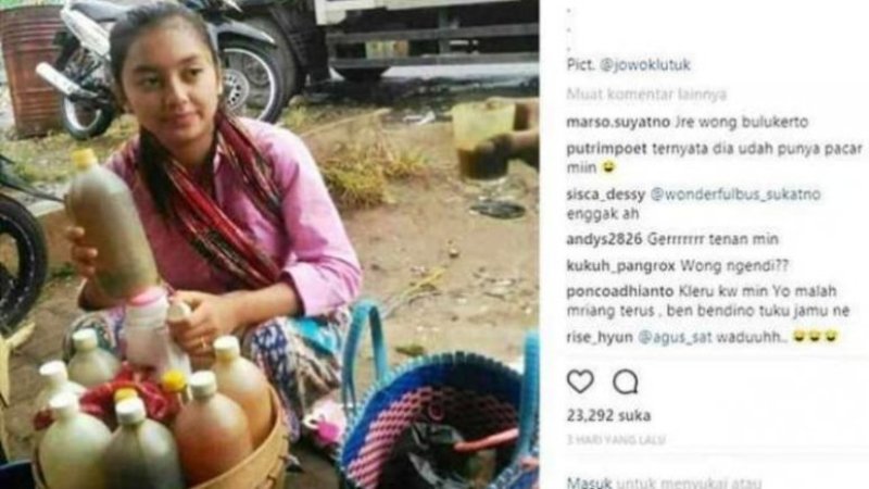 Begini Kisah Penjual Jamu Gendong Cantik Yang Viral di Medsos