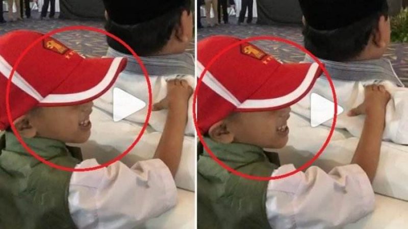 Video Viral: Ketika Prabowo Subianto Dipijat Bocah Bertopi Merah