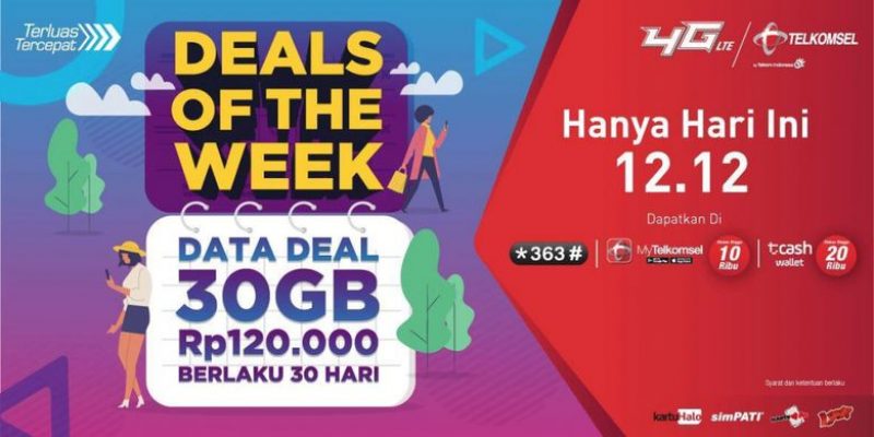 Hanya Untuk Hari Ini, Paket Data 30 GB Telkomsel Cuma Rp 120 Ribu