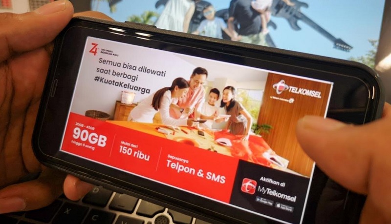 Paket Kuota Keluarga 90 GB dari Telkomsel