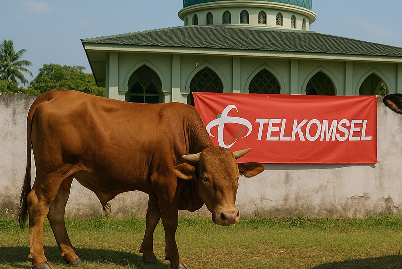 Telkomsel Bagikan 660 Hewan Kurban