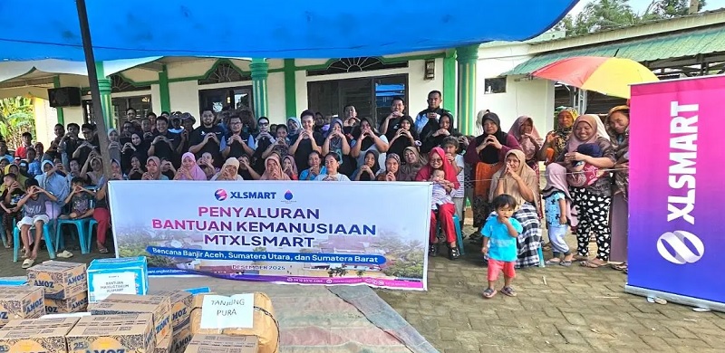 Karyawan XLSMART Salurkan Donasi ke Sumut, Sumbar hingga Pelosok Aceh