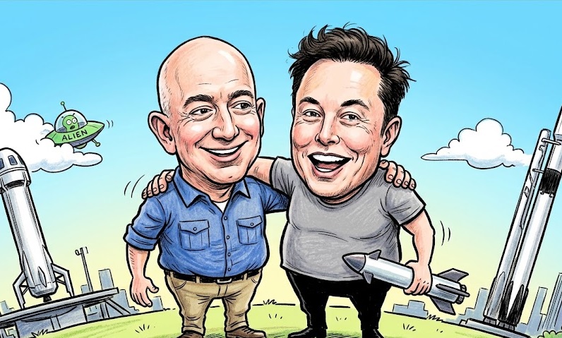 Elon Musk Puji Jeff Bezos Usai Suntik Rp 498 Triliun ke Blue Origin
